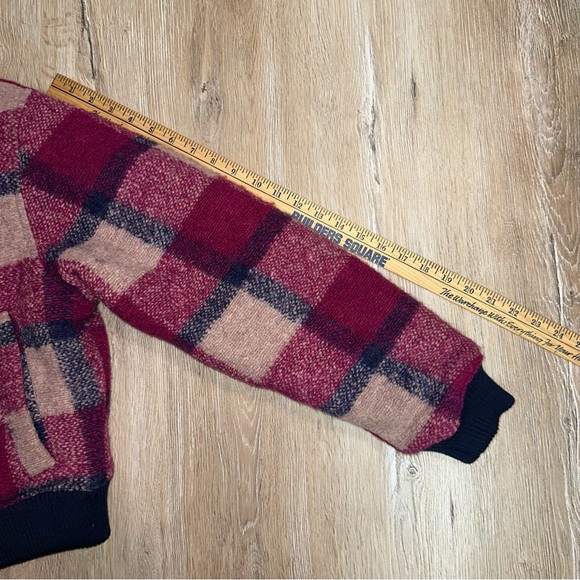 House Of Harlow 1960 Women's Med Plaid Wool Blend Quilted Lined Bomber Jacket - Picture 10 of 11